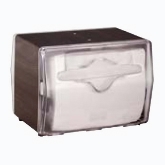 Vollrath Napkin Dispenser, Table Type, Walnut w/Clear Face