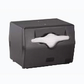 Vollrath Napkin Dispenser, Two-Sided, Table Type, Black w/Black Face