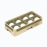 Vollrath Rack-Master Dishwasher Rack, Cup/Stemware, Half-Size, 8 Comp., 3" Inside H, w/Extender