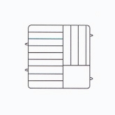 Vollrath Plate Crate Dishwasher Rack, 8 3/4" x 9 3/16" dia., 4 Extenders w/Wire Dividers, Gray