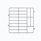 Vollrath Plate Crate Dishwasher Rack, 4 3/4" x 6 1/2" dia., 3 Extenders w/Wire Dividers, Gray