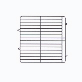 Vollrath Plate Crate Dishwasher Rack, 4 3/4" x 7 5/8" dia., 3 Extenders w/Wire Dividers, Gray