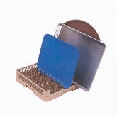 Vollrath Rack-Master Dishwasher Stock Rack, Open-Ended Plate and Tray Rack, Handles, Beige