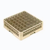Vollrath Rack-Master Dishwasher Stock Rack, Glass/Stemware, 49 Comp., w/Extender, Handles, Beige