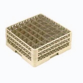 Vollrath Rack-Master Dishwasher Stock Rack, Glass/Stemware, 49 Comp., w/2 Extenders, Handles, Beige