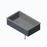 Vollrath 2 Pan Non-Refrigerated Cold Pan Modular Drop-In, S/S, 8" Deep Well