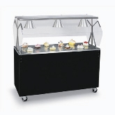 Vollrath Affordable Portable Utility Station w/Black Wrapper, 60" L x 28" W, 57" H, w/Storage Base