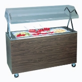 Vollrath, Portable Refrigerated Cold Pan w/Lights, w/Granite Wrapper, 60" L x 24" W x 57" H, Open Storage