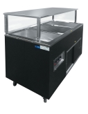 Vollrath, Cold Pan Cafeteria Unit w/Black Wrapper, 60" L x 24" W x 57" H, Open Storage Base