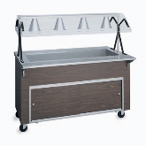 Vollrath, Portable Refrigerated Cold Pan w/Walnut Woodgrain Wrapper w/Lights, 60" x 24" x 57", Storage