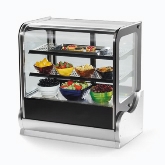 Vollrath Cubed Glass Countertop Heated Display Cabinet, 48", 3 Shelves