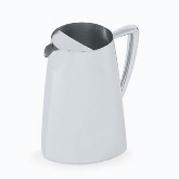 Vollrath Triennium Water Pitcher w/Ice Guard, 2.3 qt, 7 1/8" H, S/S, Hollow Tubular Handle