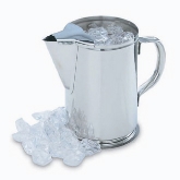 Vollrath Water Pitcher, 2 qt, S/S, Straight Sided, Spout w/Ice Guard, Hollow Handle