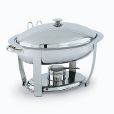 Vollrath, Orion Oval Chafer, 6 qt, Built-In Cover Holder, 18/8 S/S, 6 qt