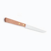 Vollrath Steak Knife, w/Wave Serration, Wood Handle, 4 3/8" Blade Length