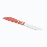 Vollrath Steak Knife, Hollow Ground Blade w/Wave Serration, Laminated Wood Handle, 4" Blade Length