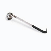 Vollrath Ladle, One-Piece, 1/2 oz, S/S, 6" Grooved Hooked Black Kool-Touch Handle, Equipped w/Agion