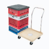 Vollrath Dolly, Dish Rack, Plastic w/Center Drain Hole, Platform w/2 Swivel and 2 Fixed Casters