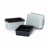 Vollrath Bus Dish Box, 20" x 15" x 7", Heavy Duty Plastic, Single Compartment, Gray