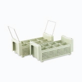 Vollrath, Signature Flatware Basket , 8 Compartment, Green, 18 L/32" x 7 19/32" x 7 9/32"