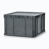 Vollrath, Chafer Box, Tote N Store w/Removable Lid, Gray, Polyethylene w/Sure-Grip Molded Handles