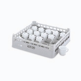 Vollrath Signature Cup Rack, 20 Cup Med, Full Size, 19 3/4" Sq., Overall Ht 5 1/2"