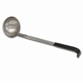 Vollrath Ladle, 8 oz, Solid, S/S, 12 5/8" Black Kool Touch Hook Handle, Equipped w/Agion