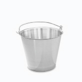 Vollrath Pail, 12 1/2 qt, 12" Top dia., 10" H, Tapered, S/S,