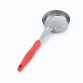 Vollrath, Spoodle, 8 oz, One Piece Heavy Duty, Perforated Round Bowl, Handle Coded Orange, S/S