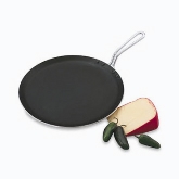 Vollrath Griddle, 12" dia., Aluminum w/Steelcoat x 3 Non-Stick Coating, Riveted Wire Handle