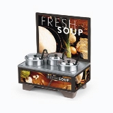 Vollrath, Full Size Rethermalizing Soup Merchandiser Base w/Menu Board w/Tuscan Graphics