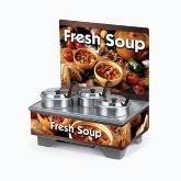 Vollrath, Full Size Rethermalizing Soup Merchandiser Base w/Menu Board w/Country Kitchen Graphics