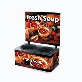 Vollrath Cayenne Twin Well Soup Merchandiser w/Menu Board and Country Kitchen Graphics, Base w/Menu Board