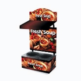 Vollrath Cayenne Twin Well Soup Merchandiser w/Menu Board, Canopy w/Light and Country Kitchen Graphics
