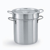 Vollrath Double Boiler, 11 qt, Complete w/11 1/2 qt, Pot w/Welded Loop Handles, S/S