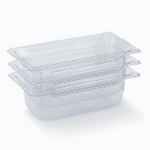 Vollrath, Super Pan Food Pan, 1/3 Size, 2 1/2" Deep, Clear, Low-Temp Polycarbonate