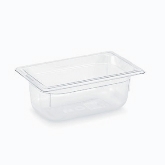 Vollrath, Super Pan Food Pan, 1/4 Size, 4" Deep, Clear, Low-Temp Polycarbonate