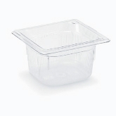 Vollrath, Super Pan Food Pan, 1/6 Size, 4" Deep, Clear, Low-Temp Polycarbonate