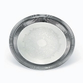 Vollrath, Serving Tray, Esquire, Round Fluted Tray, S/S, 14" dia.