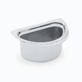 Vollrath, Miramar Decorative Food Pan, 1/2 Size, Oval, S/S, 24 oz