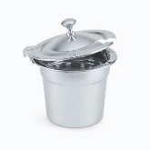 Vollrath, Miramar Hinged Cover, For 8230010, 7 qt, Decorative Soup Inset, 18/8 S/S, Chrome Knob