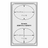 Vollrath, Miramar Template, For 2 Small Oval Decorative Pans, S/S Satin-Finish Edge