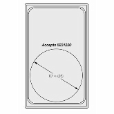 Vollrath Miramar Template, For 1 Medium Round Decorative Pan, Plain S/S