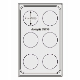 Vollrath, Miramar Template, S/S Satin Finish, Holds 6 4 1/4" Bain Maries, Durable 12 Gauge S/S