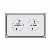 Vollrath Miramar Single Size Template, S/S, 21 1/8" x 12 3/4", (2) Small Round Cutouts