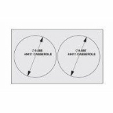 Vollrath Miramar Single Size Template, Plain S/S, 21 1/8" x 12 3/4", (2) Large Round Cutouts