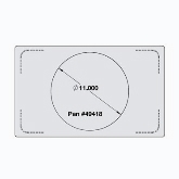 Vollrath Miramar Single Size Template, S/S Plain Edge Has 1 Large Round Cutout
