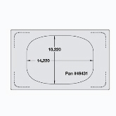 Vollrath Miramar Single Size Template, S/S Plain Edge Has 1 Large Oval Cutout