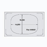 Vollrath Miramar Single Size Template, Night Sky Resin, 1 Large Oval Cutout