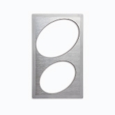 Vollrath Miramar Single Size Template, S/S Satin Edge, Has 1 Medium Oval and 1 Large Oval Cutout